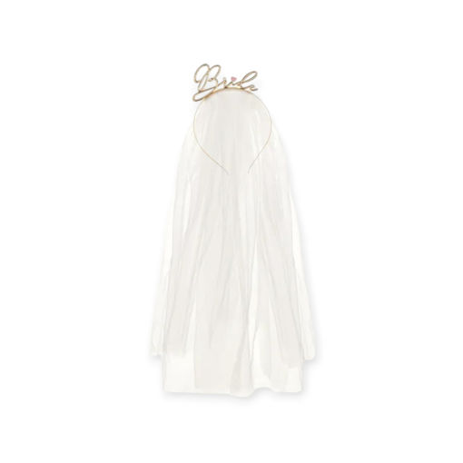 Picture of HEADBAND BRIDE GOLD WITH VEIL - LENGTH 50CM